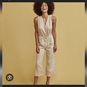 Marine Layer Cream Jumpsuit